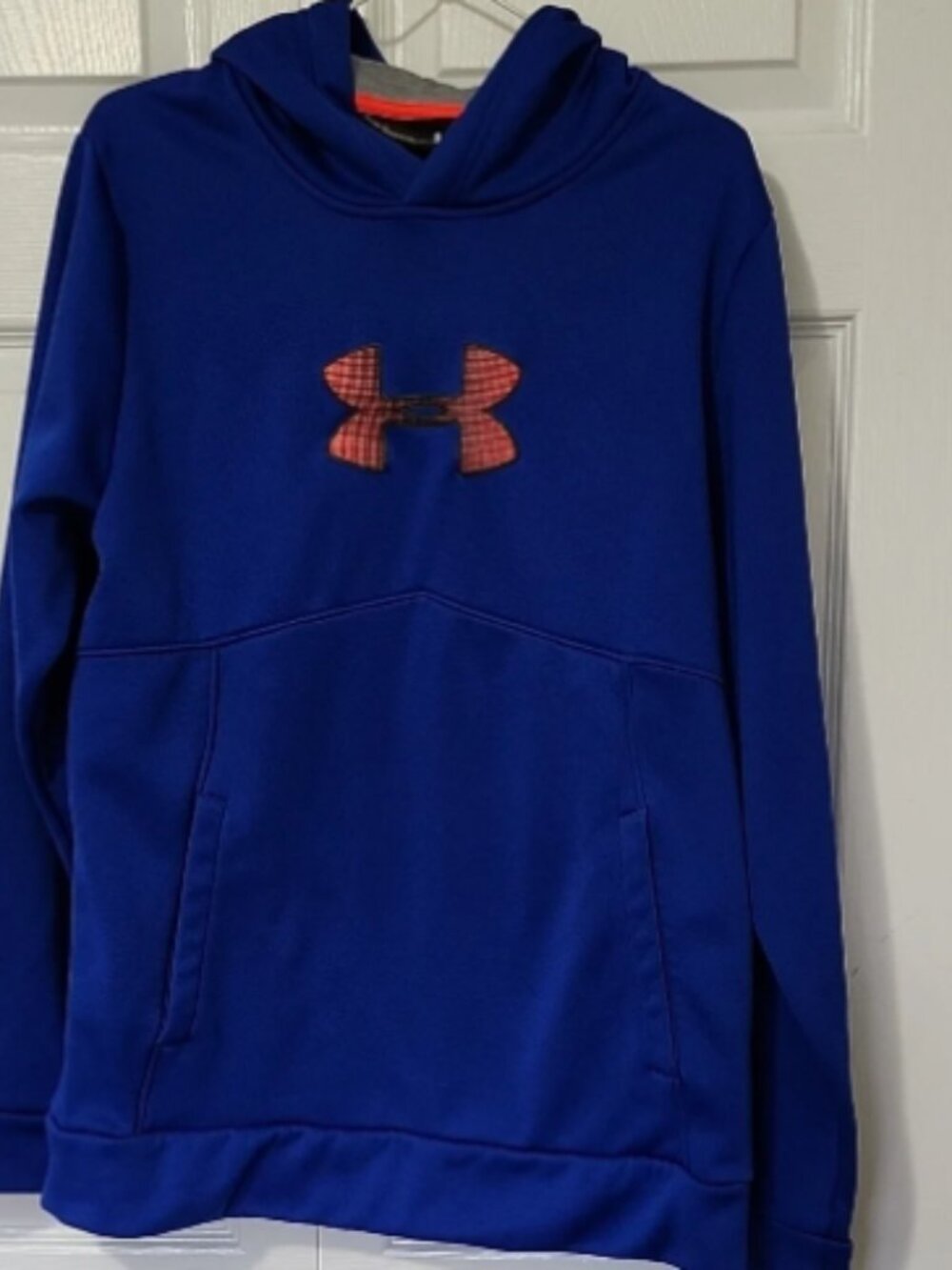 Under Armour Royal Blue Hoodie with Red Logo